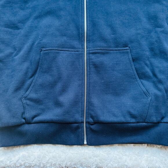 Brandy Melville Womens Blue Oversized Christy Plaid Hoodie Size Large XL NEW - Picture 8 of 16